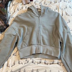 Green cropped hoodie from garage